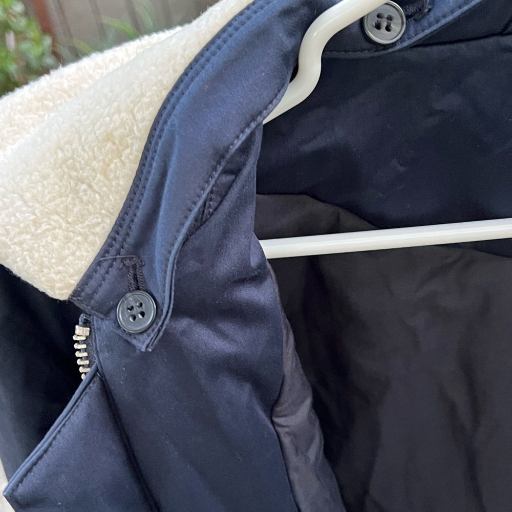 Cos Navy Jacket With Shearling Collar - image 7